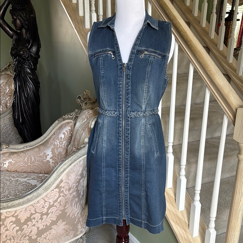 INC International Concepts Blue Jeans Dress